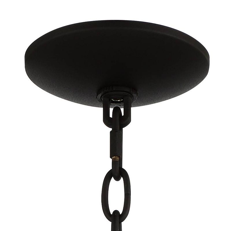 John Timberland Modern Outdoor Hanging Light Fixture Black Warm Brass Metal 15" Clear Glass for Exterior House Porch Patio Outside