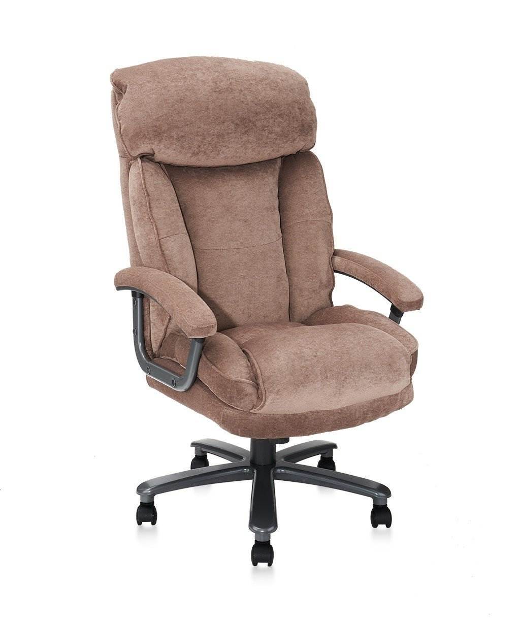 COLAMY Ergonomic Big and Tall Executive Office Chair with Upholstered Swivel 400lbs High Capacity Adjustable Height Thick Padding Headrest and Armrest for Home Office Black