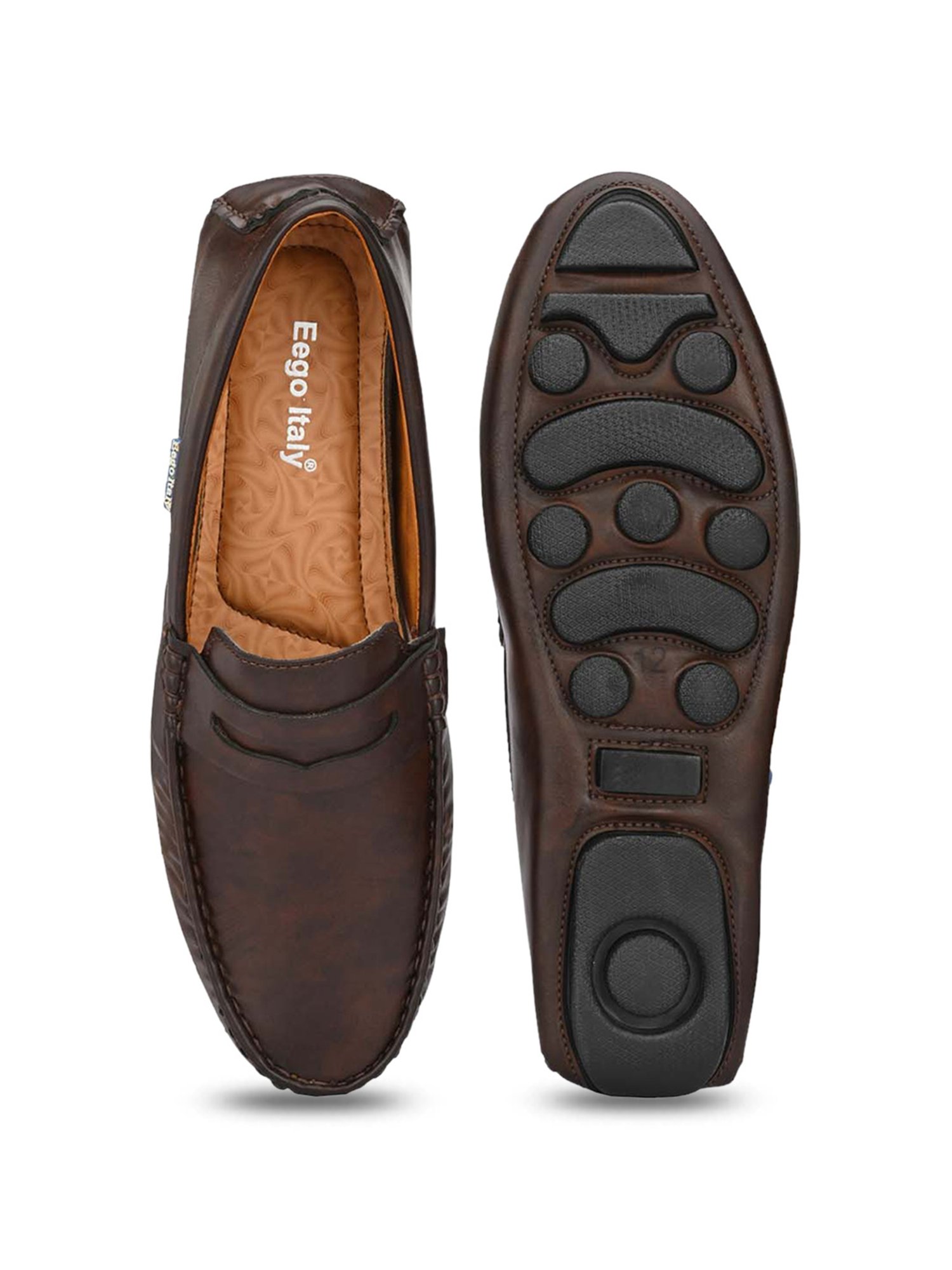 Eego Italy Men's Brown Casual Loafers