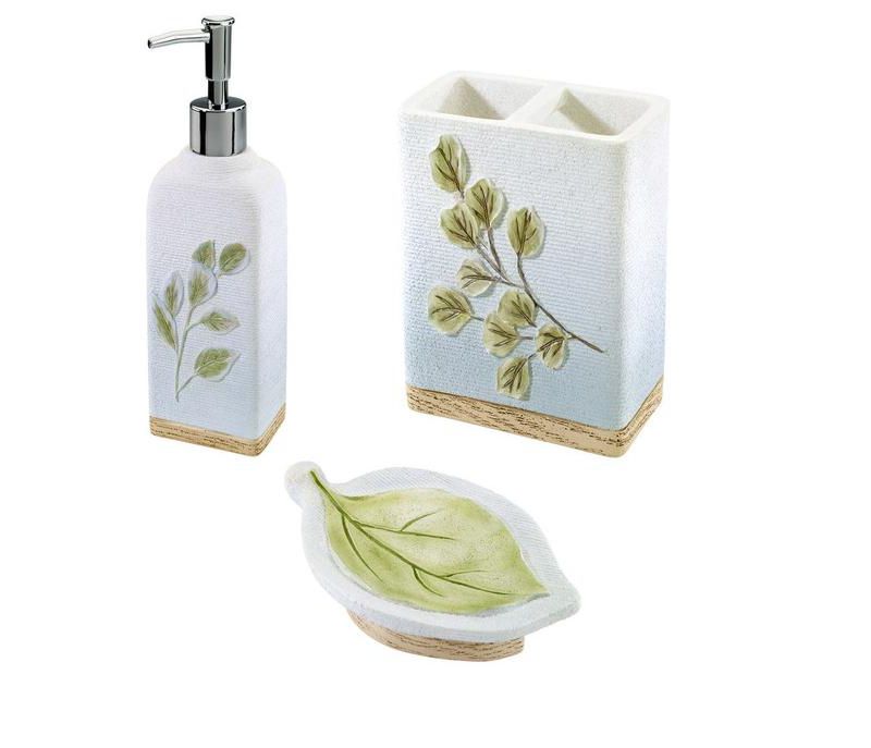 Avanti Ombre Leaves 3 Pc Bath Accessory Set