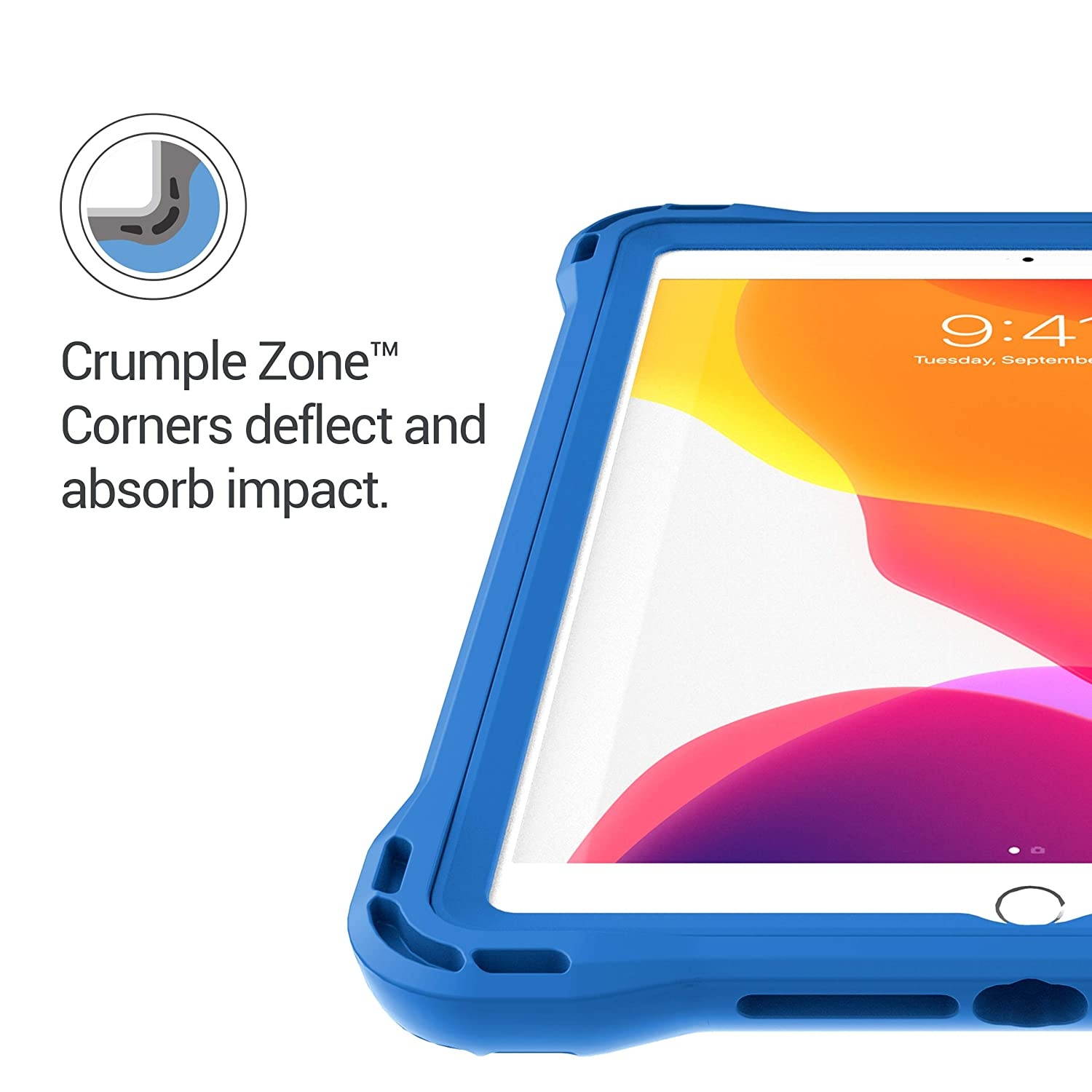 Brenthaven Edge 360 Case for The Apple iPad 10.2 8g and 7g (2021) for School and Office Use - Durable, Rugged Protection with Stand and Screen Shield (Pen Holder Sold Separately)