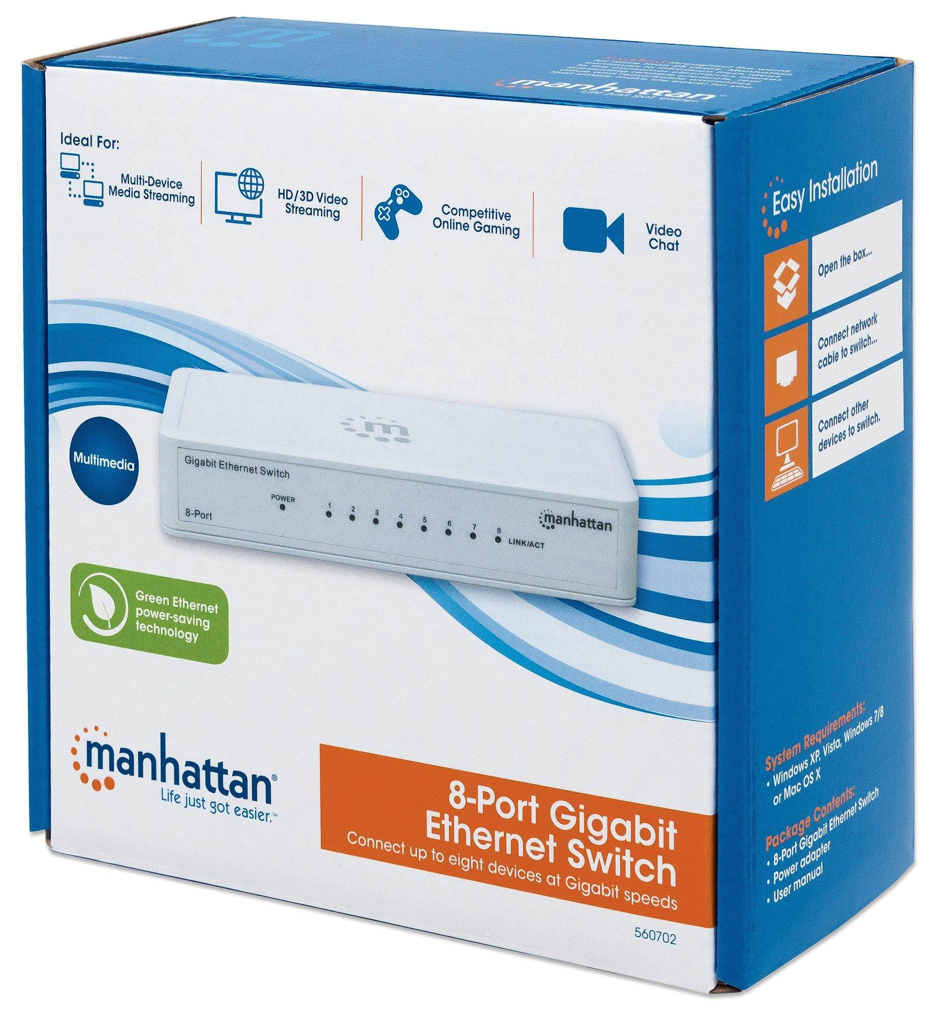 Manhattan 8-Port Gigabit Ethernet Switch (560705)