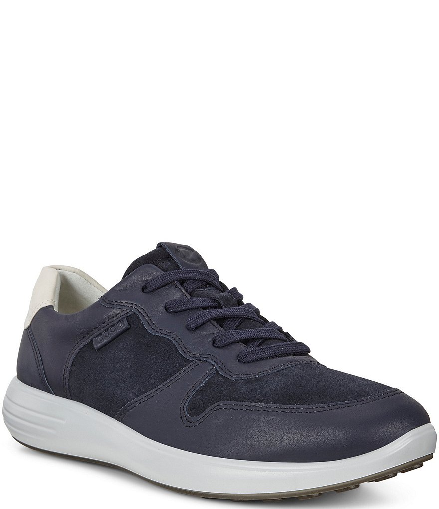 ECCO Men's Soft 7 Runner Suede and Leather Classic Sneakers