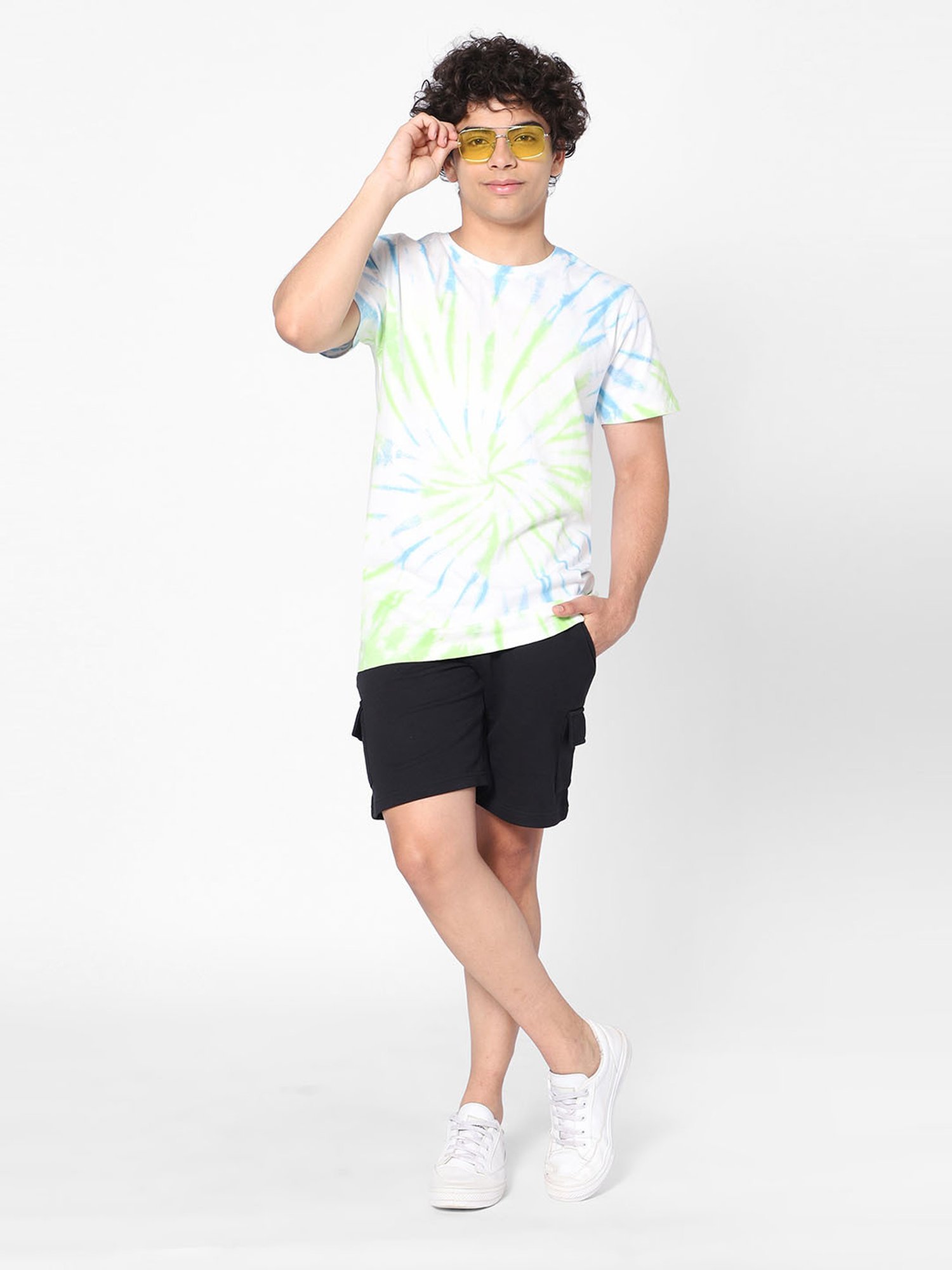 TeenTrums Boys White Tie & Dye T-Shirt