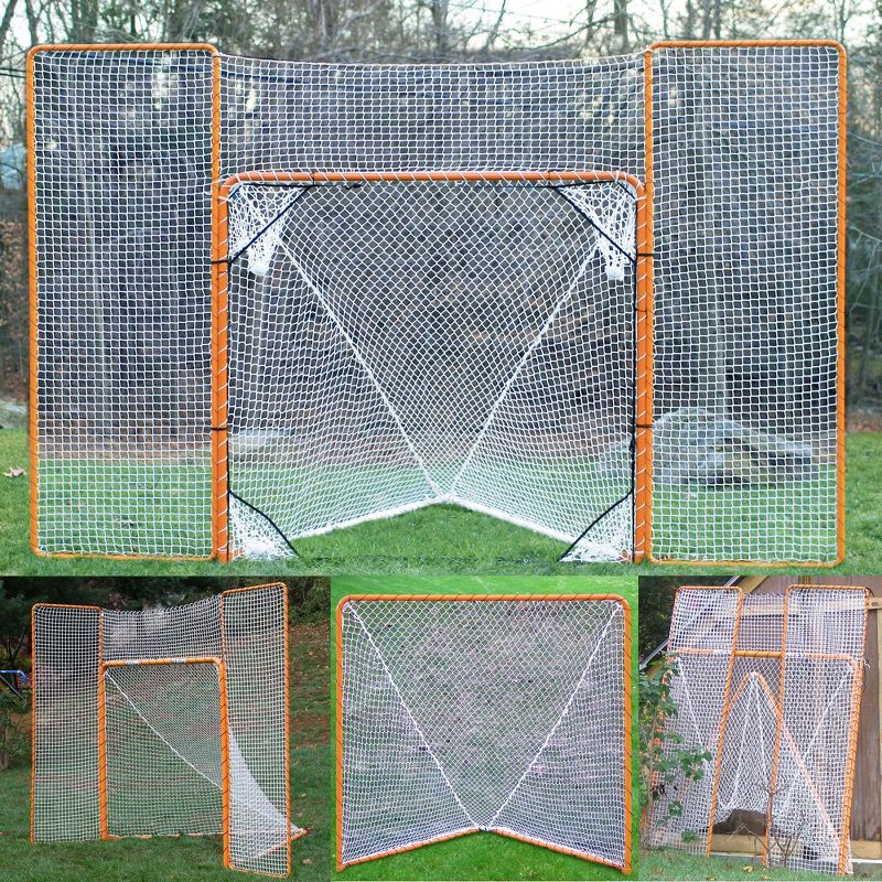 EZ Goals Portable Folding Lacrosse Practice Net Goal with Backstop and Targets