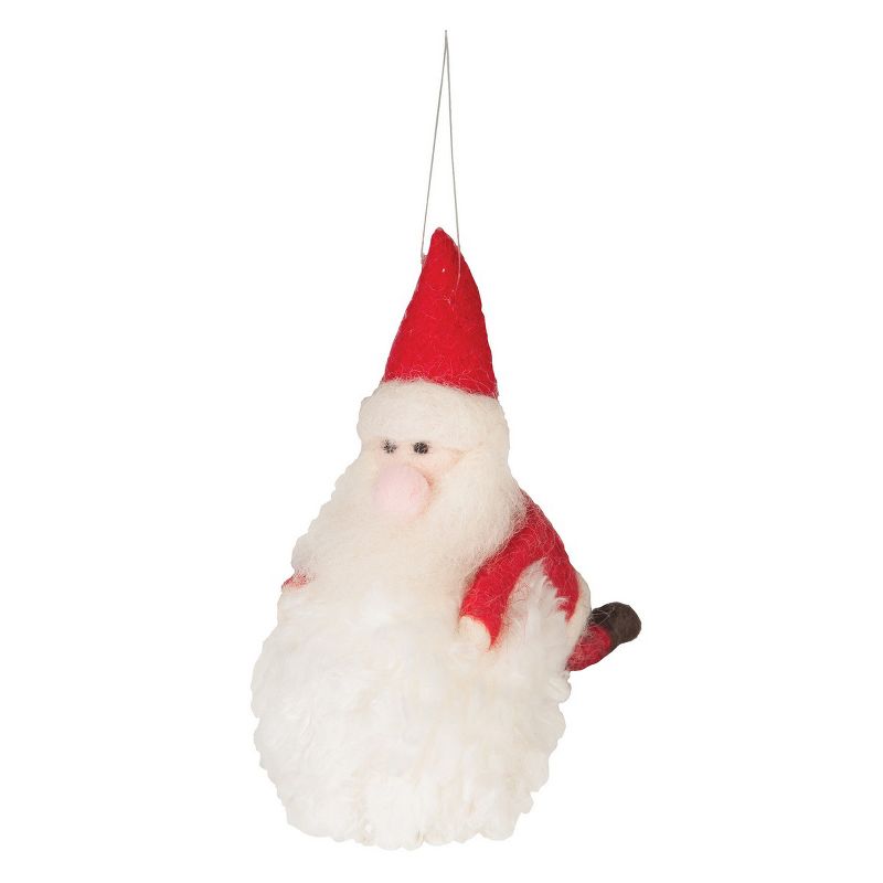 Gallerie II Felted Santa Snowball Christmas Xmas Ornament