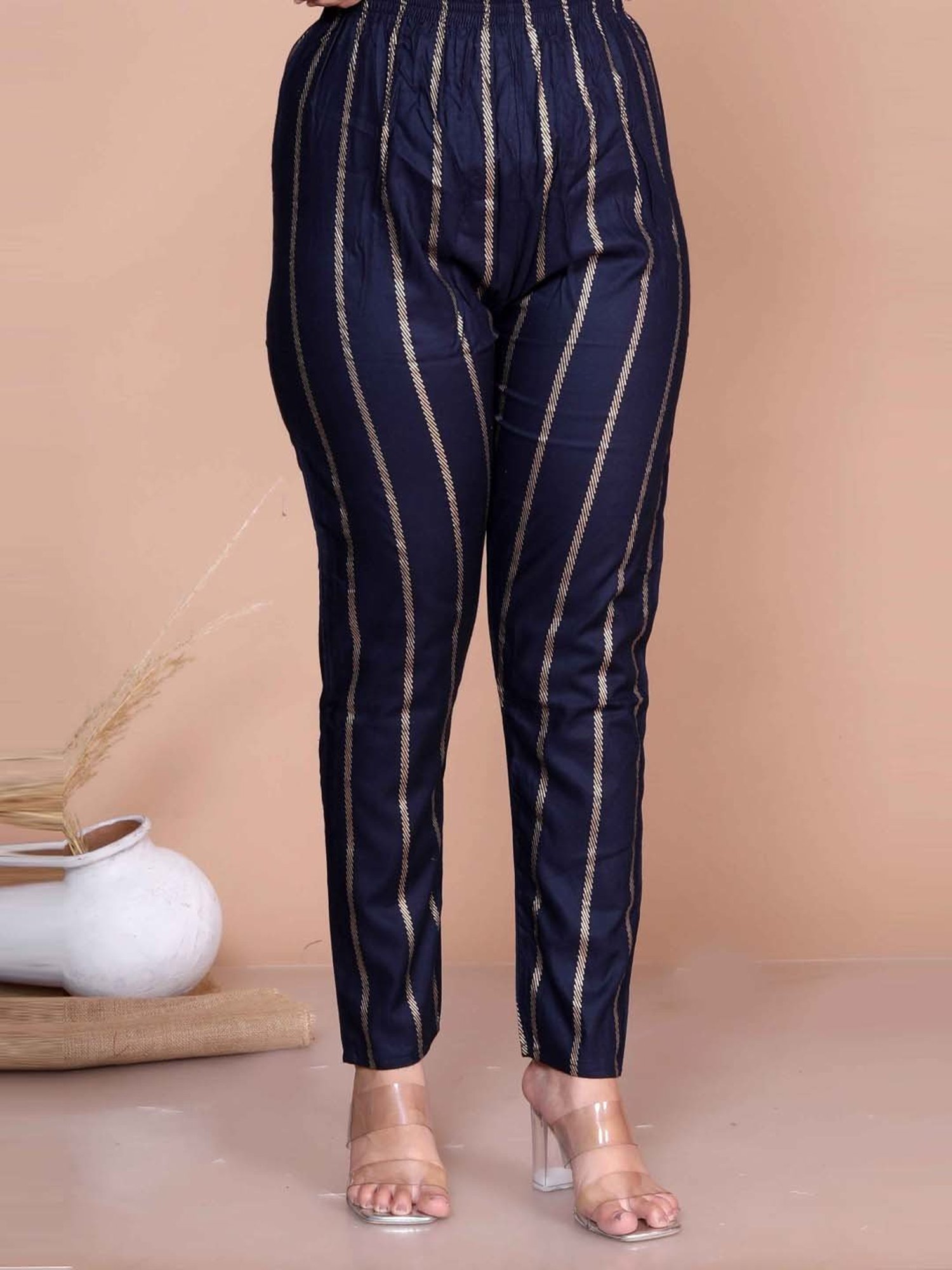 Miravan Blue Printed Kurta Pant Set