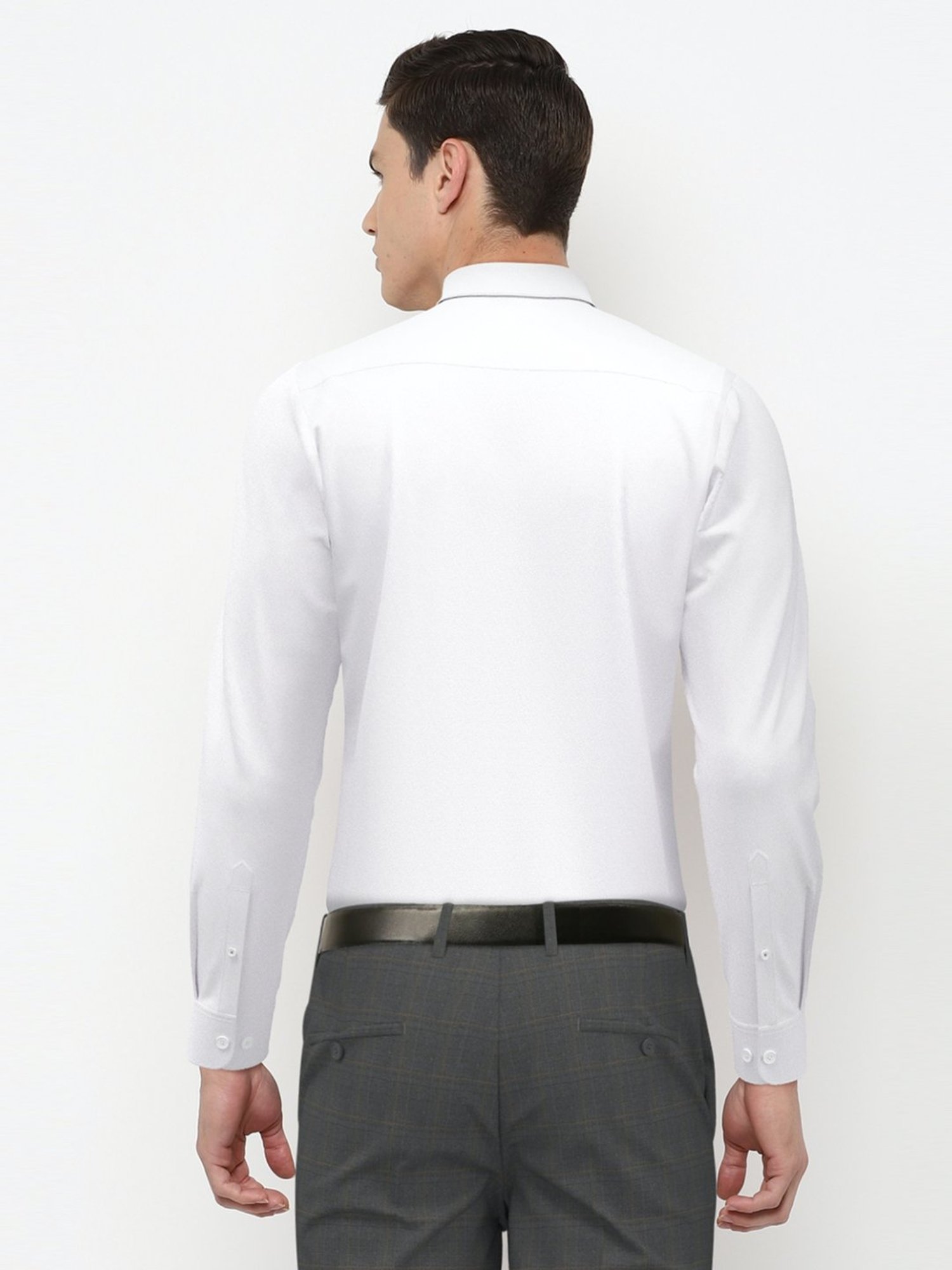 Peter England White Regular Fit Shirt