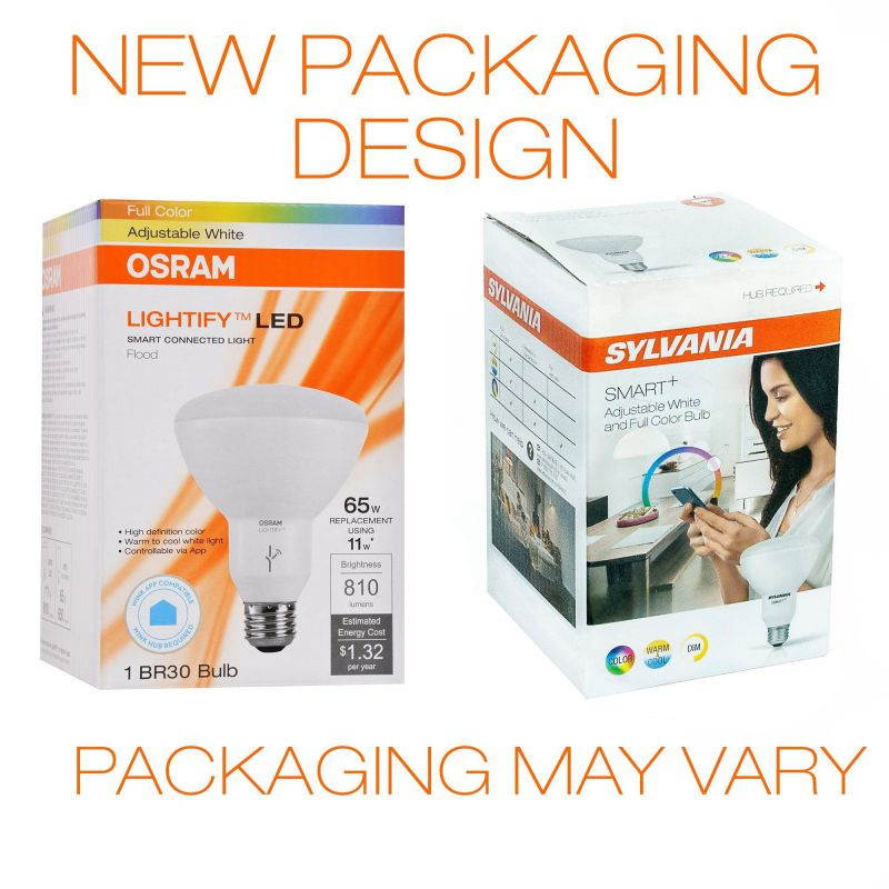 SYLVANIA General Lighting 73740 Sylvania Led Lamp, 9.5 W, 120 V, 810 Lumens, 2700-6500 K, 80 CRI, 3.74 in Dia, 1 Pack, Tunable White