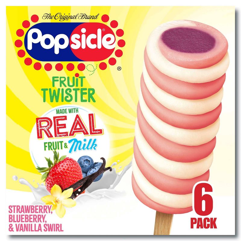 Popsicle Fruit Twister Blueberry Strawberry & Vanilla - 6ct/16.2oz