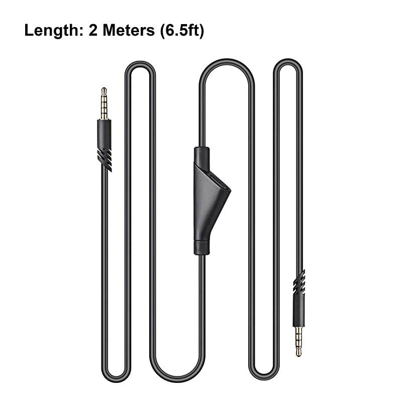 Replacement 20M Astro A40TR Inline Mute Cable Cord with Mute Function Also Works with A40A10 Gaming Headsets Xbox one ps4 Controller