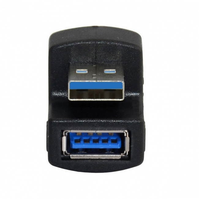 CY 1 Set Up & Down Angled USB 3.0 Adapter A Male to Female Extension 180 Degree 5Gbps