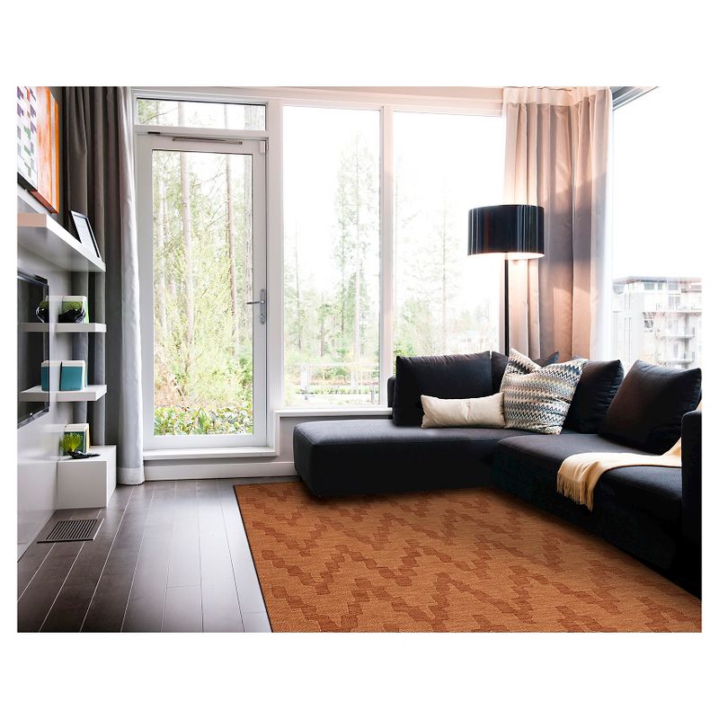 5'X8' Geometric Woven Area Rugs Orange - Weave & Wander