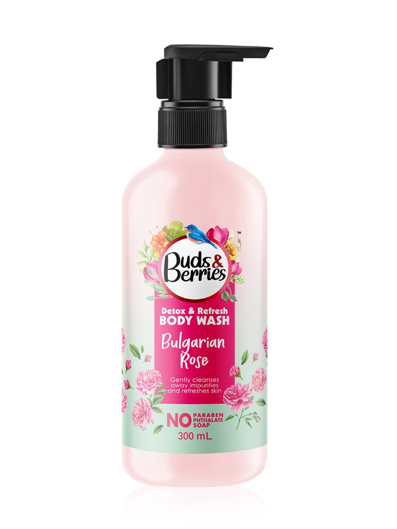 Buds & Berries Bulgarian Rose Detox & Refresh Body Wash - 300 ml