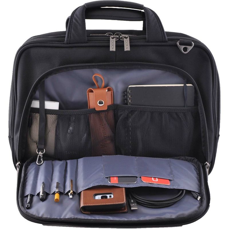 Codi Riserva 15.6" Triple Compartment Case - Ballistic Nylon, Nylon Interior - Shoulder Strap, Handle, Trolley Strap