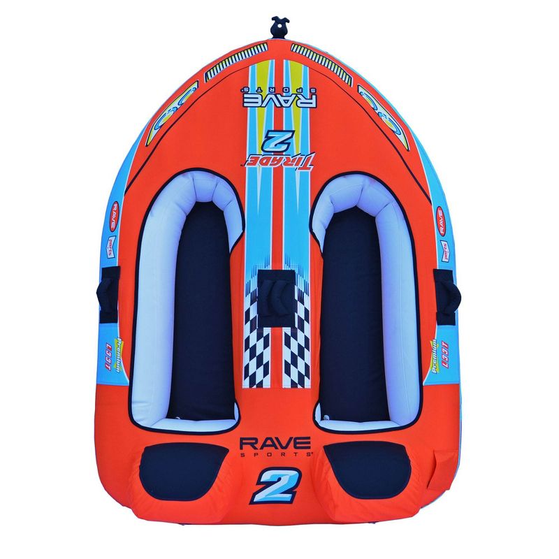 RAVE Sports Tirade II Inflatable 2 Person Rider Towable Boat Water Tube Raft