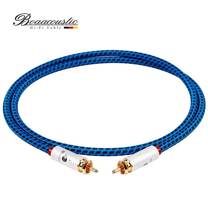 JIB  Blueberry Series 6N OCC RCA to RCA Male to Male HighEnd HiFi Subwoofer Cable 32ft1M