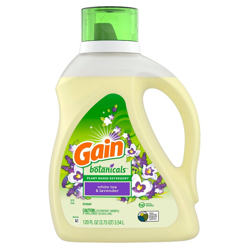 Gain Botanicals Plant Based White Tea & Lavender Liquid Laundry Detergent - 120 fl oz
