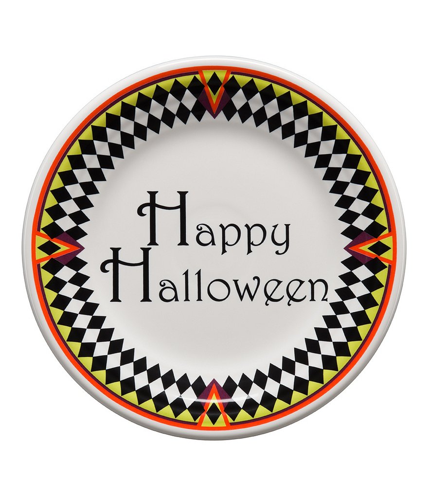 Fiesta Harlequin Happy Halloween 9#double; Luncheon Plate