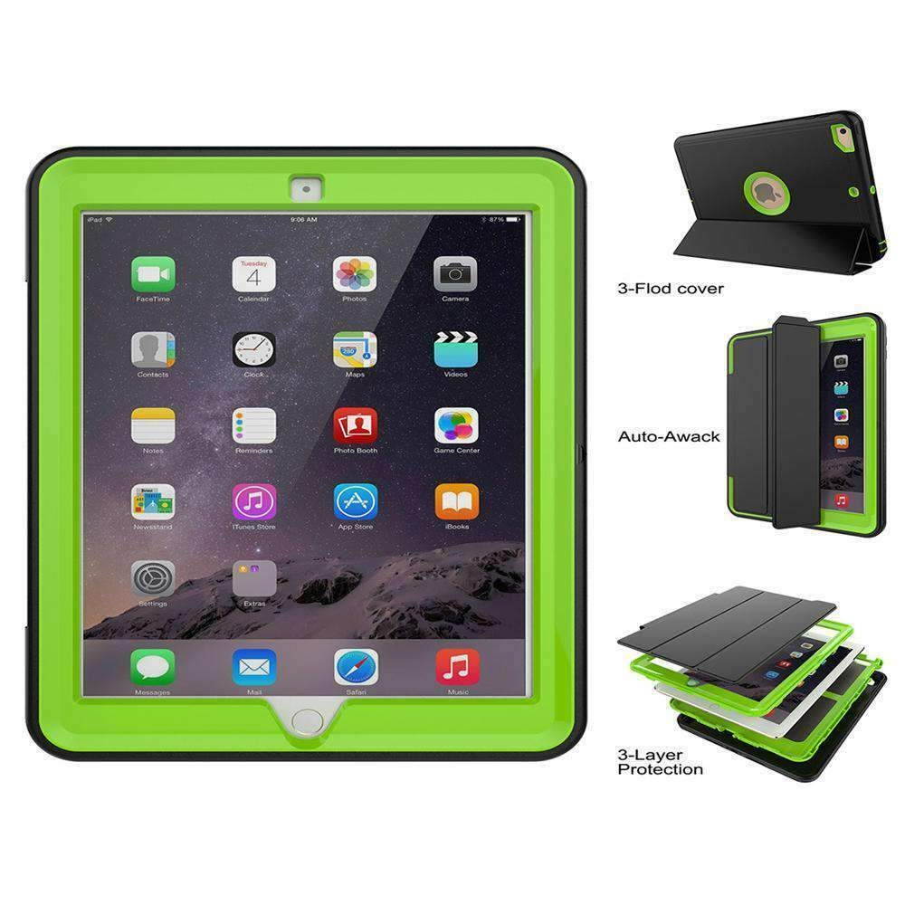 For Apple iPad 9.7" 6th generation 2018 Tough Protective Heavy Smart Case Cover