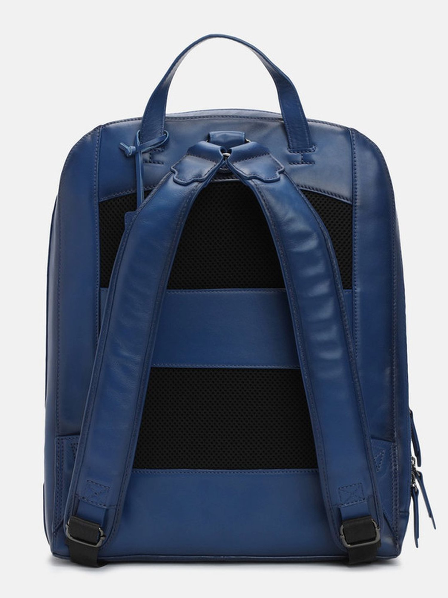 BAGATT Solofra Blue Leather Solid Backpack