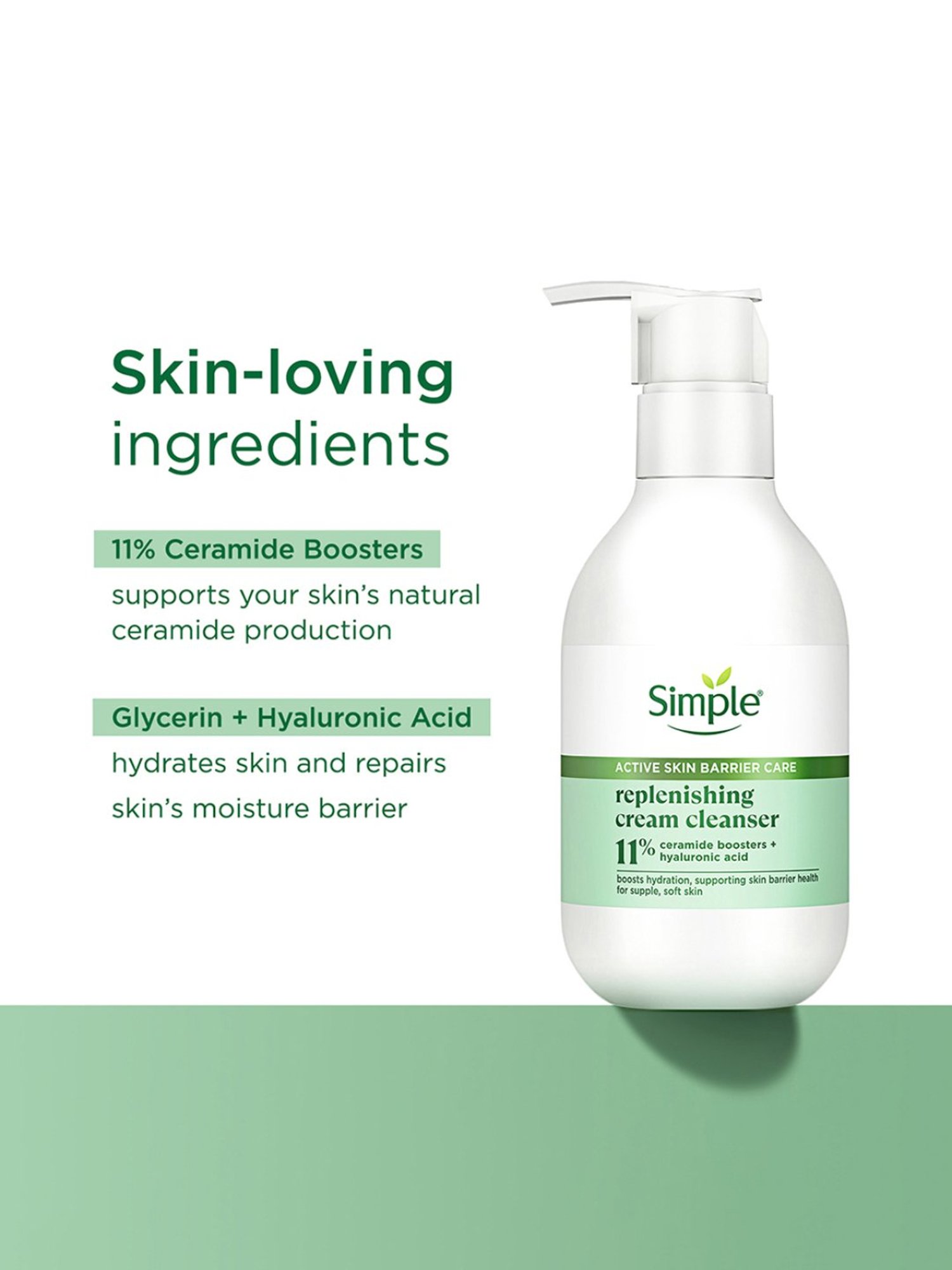 Simple Active Skin Barrier Care Replenishing Cream Cleanser - 150 ml