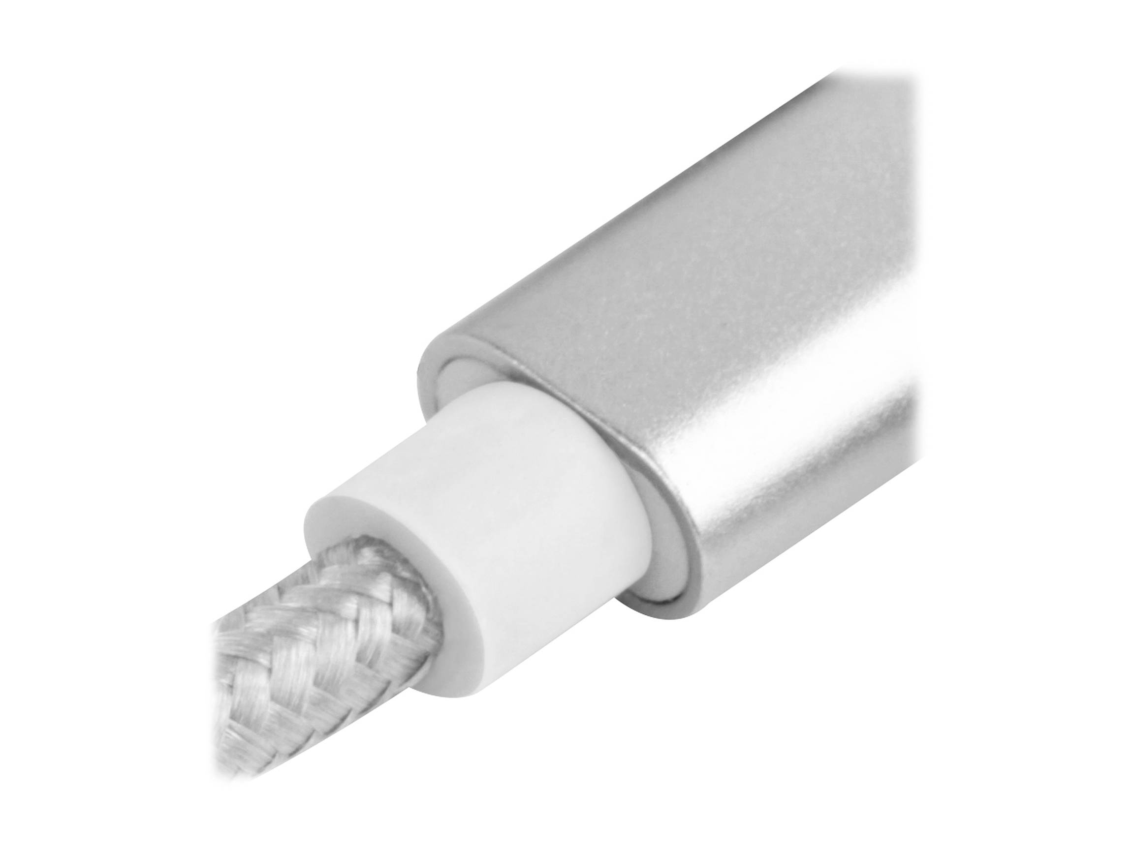 SilverStone Technology Micro USB Cable for Most Smartphones / LG / Samsung / Reversible USB-A / Reversible Micro USB-B / 1000MM - Silver - CPU01S