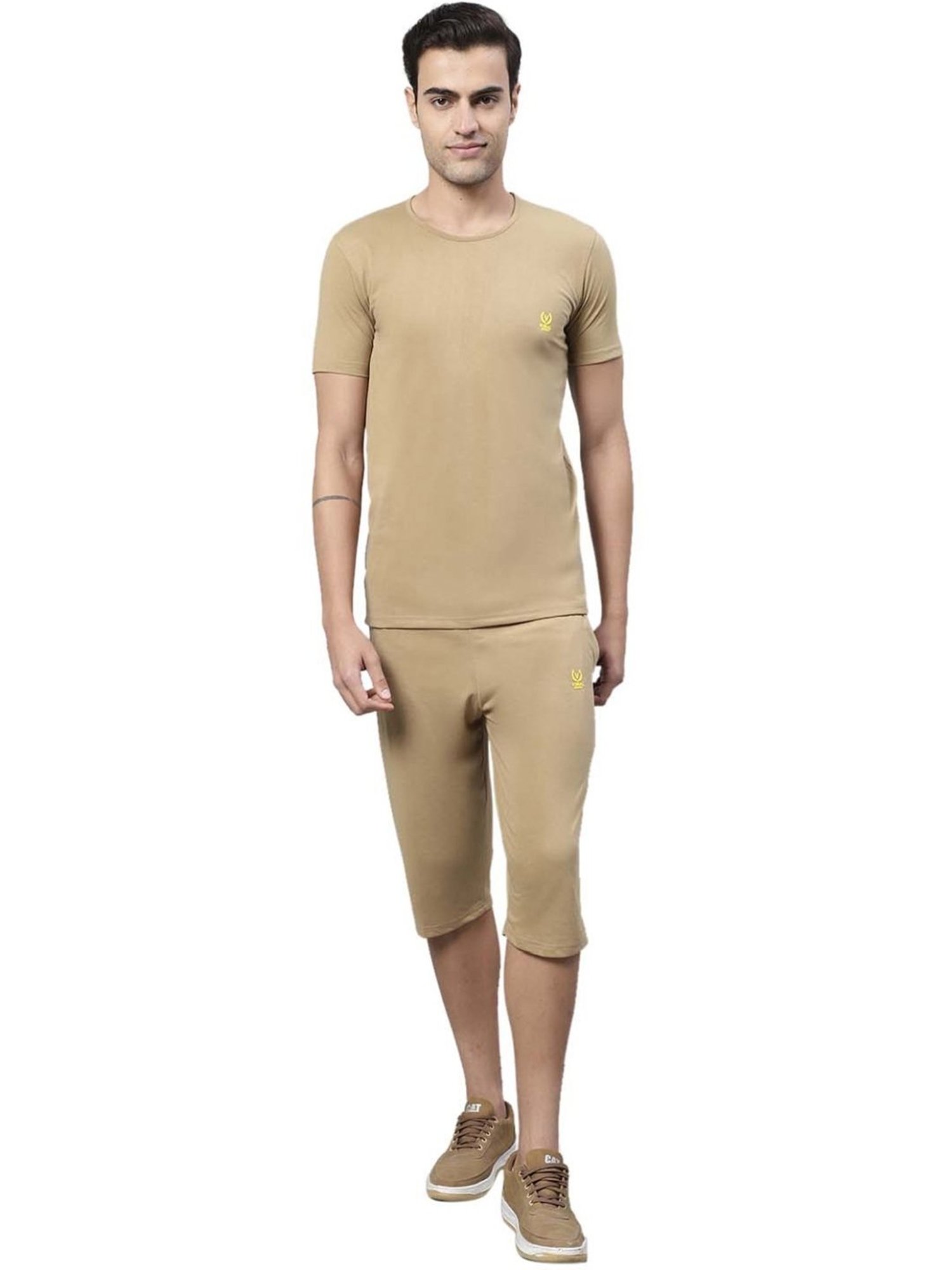 Vimal Jonney Light Mud Cotton Regular Fit Tracksuit