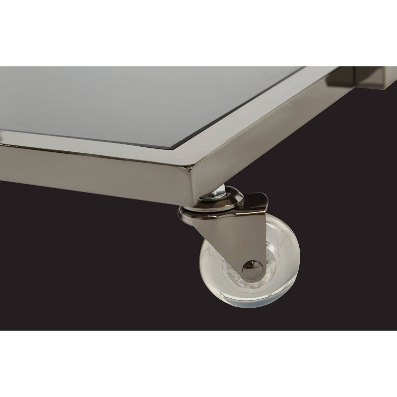 Flash Furniture Castleberry Rustic Wood Grain and Iron Kitchen Serving and Bar Cart