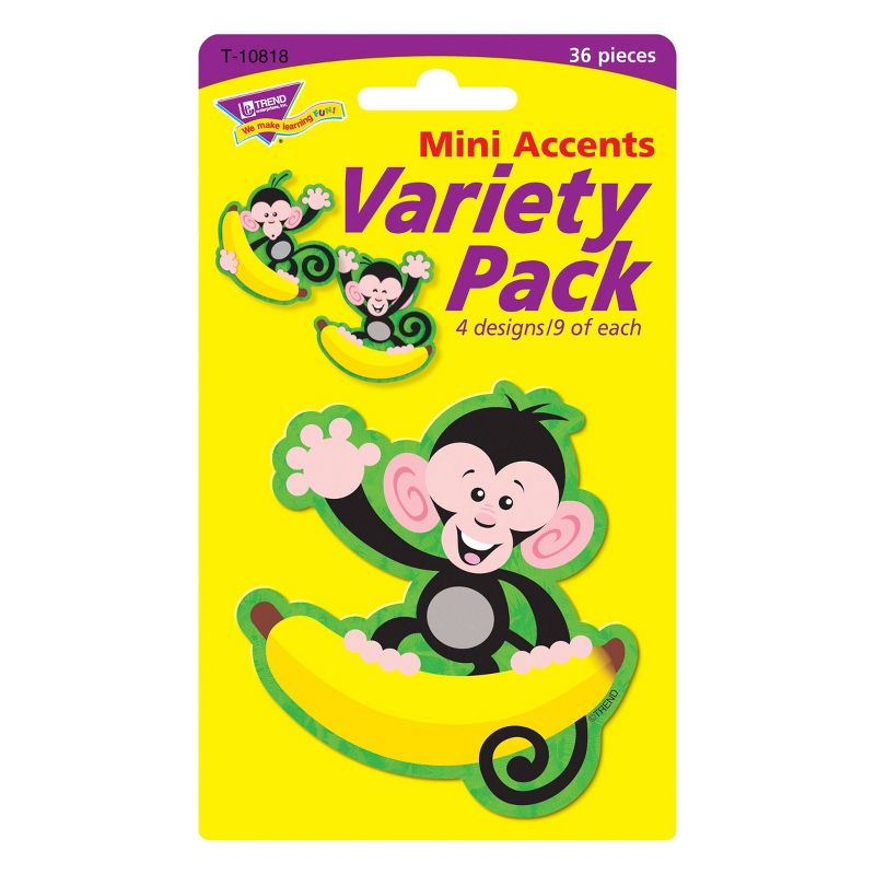 6pk 36 per Pack Monkeys & Bananas Mini Accents - TREND