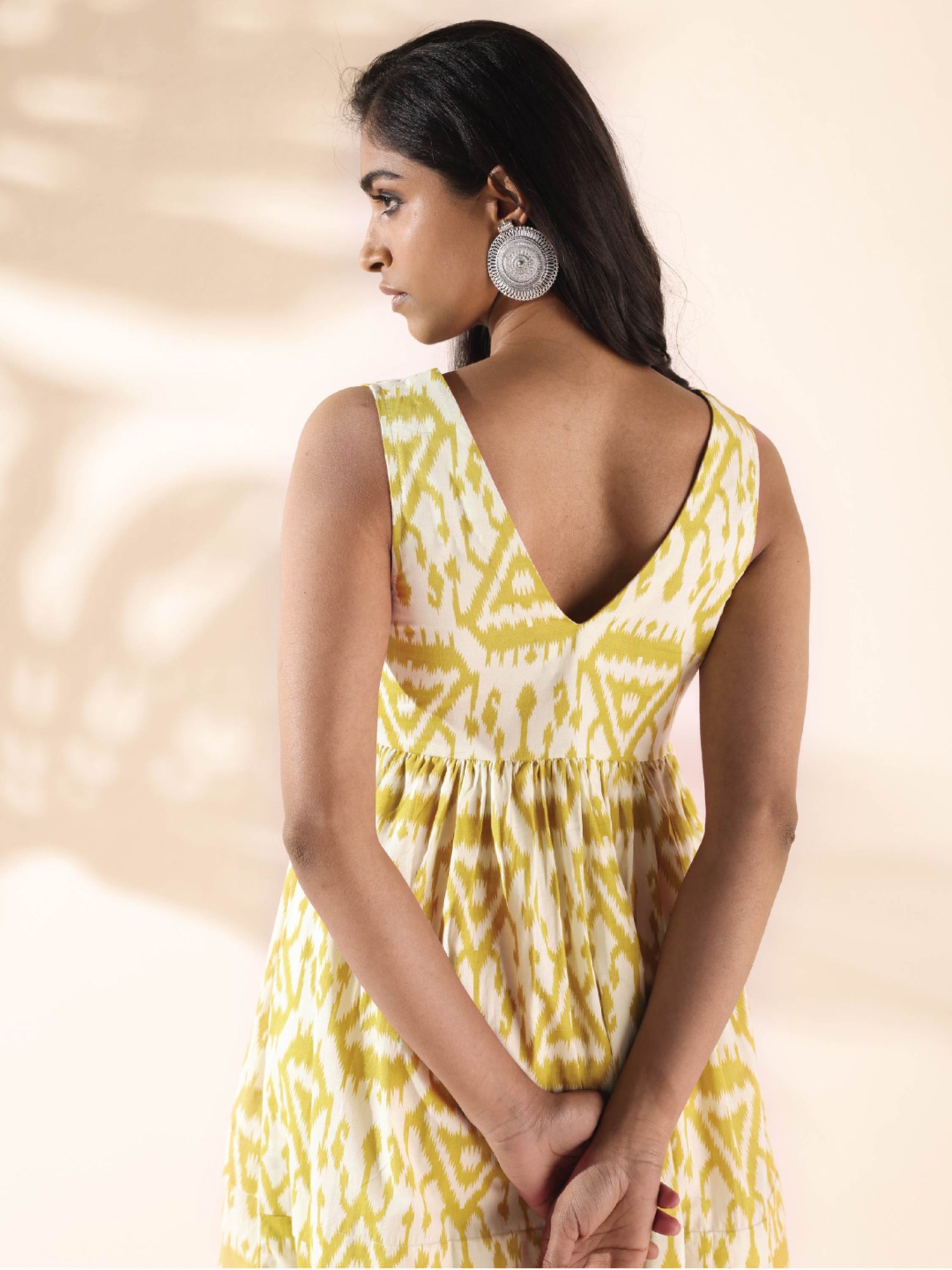 true Browns Yellow Printed Maxi Dress