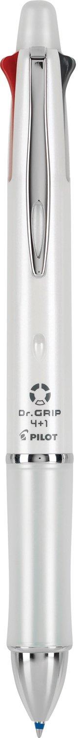 Pilot 4+1 Pen Dr. Grip White Barrel .7mm Pens .5mm Pencil AST 36222