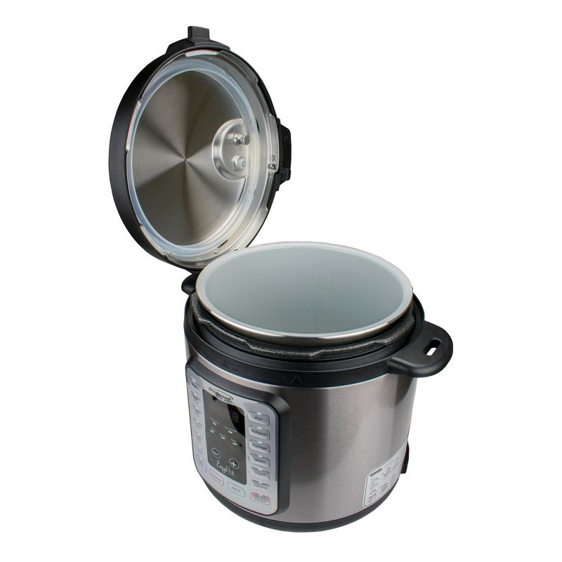 Crock-Pot SCCPVMC63SJ Multi Function Large 6 Quart Capacity 3-in-1 Home Food Cooker Convenient Kitchen Appliance, Stainless Steel