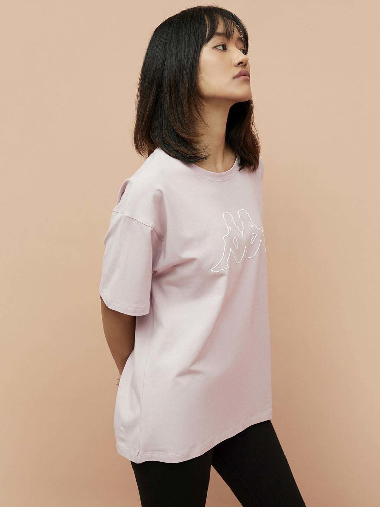 KAPPA Lilac Cotton Printed T-Shirt