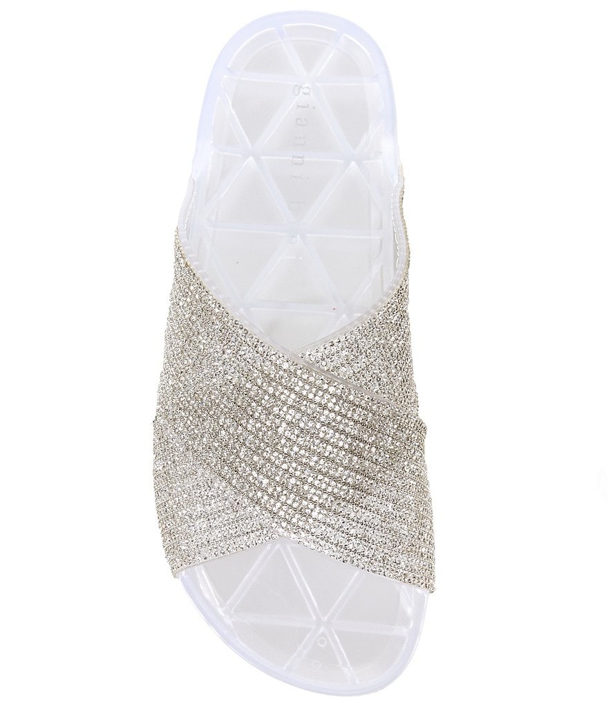 Gianni Bini Emersinne Rhinestone Crossband Jelly Slides
