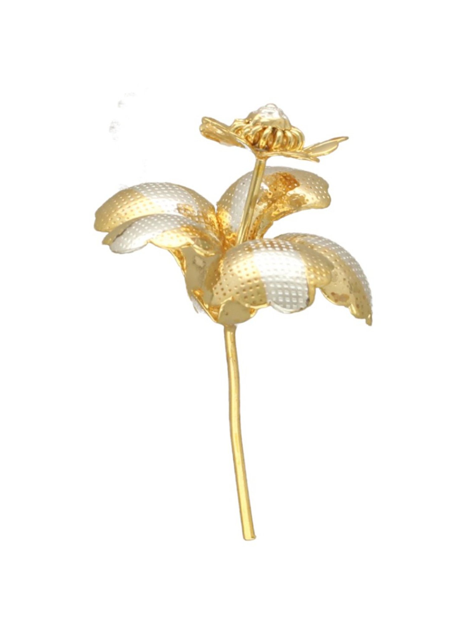 Sri Jagdamba Pearls Golden 0.8 Silver Flower - 9.5 gm