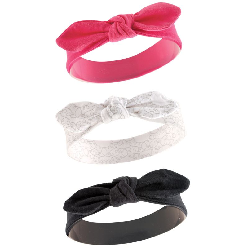 Yoga Sprout Baby and Toddler Girl Cotton Headbands 3pk, Swan, 12-24 Months