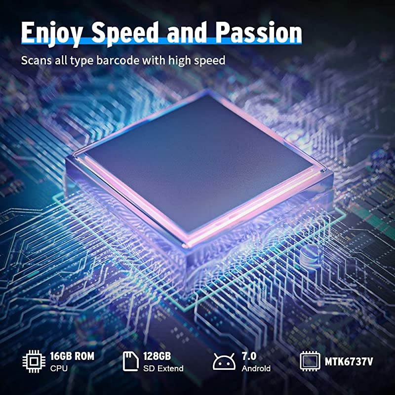 Android 81 Barcode Scanner with 2D Honeywell Reader for 1D 2D QR PDF417 3G 4G Rugged Handheld 5 Touch Screen 8MP Camera for Delivery Shipping Warehouse Retail Inventory POS System