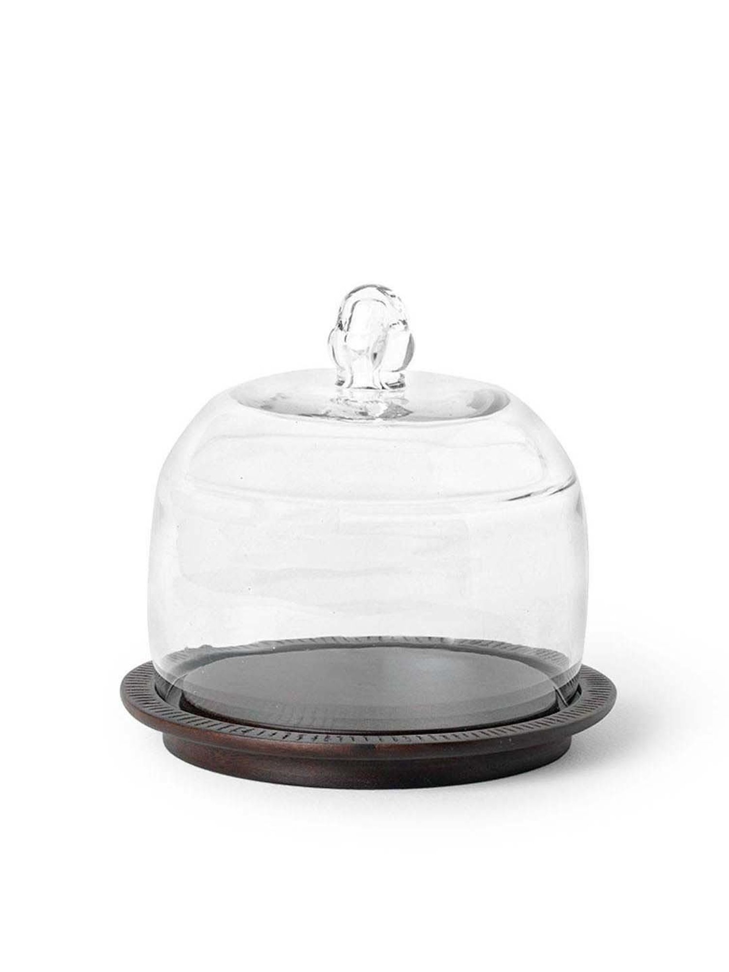 ellementry Pawn Transparent Glass Cloche with Base - Set of 1