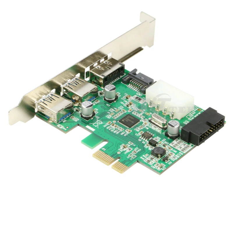 PCI-E to USB3.0 2Ports with 20Pin Connector +SATA to eSATA Converter Card