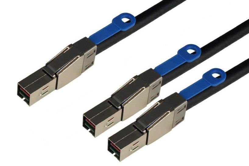 1m SFF-8644 to 2xSFF-8644 HD Mini SAS Fanout Cable