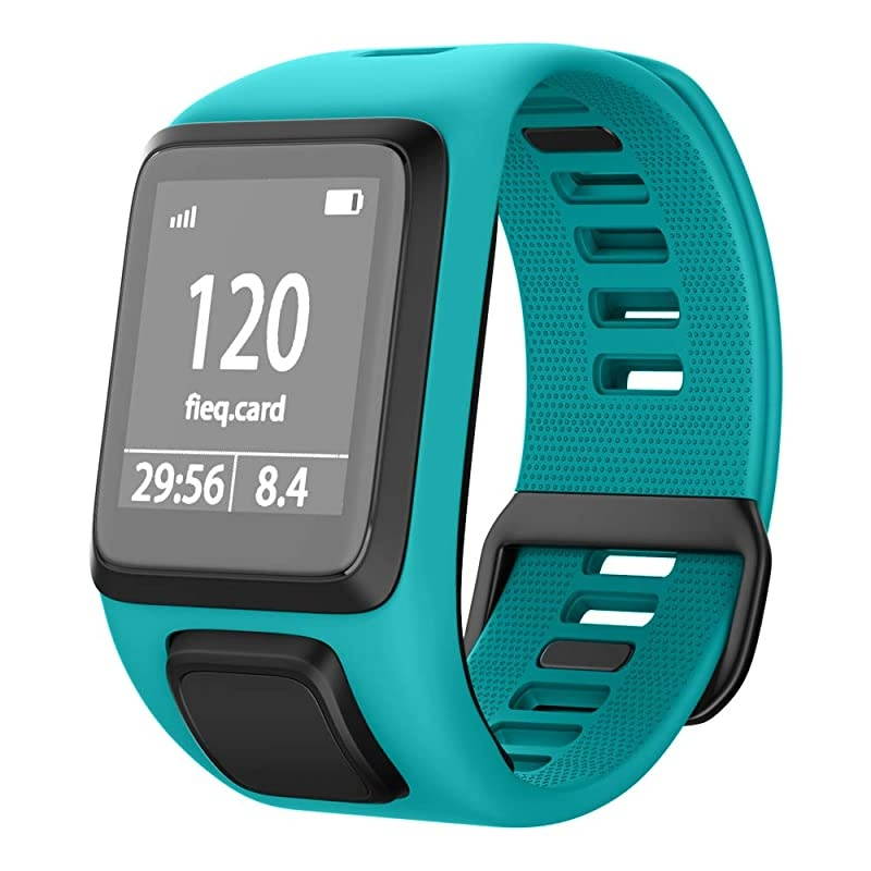 Silicone Watch Band Replacement for SparkSpark 3Golfer 2AdventurerRunner 23 Smartwatch for Man WomenAquamarine Blue