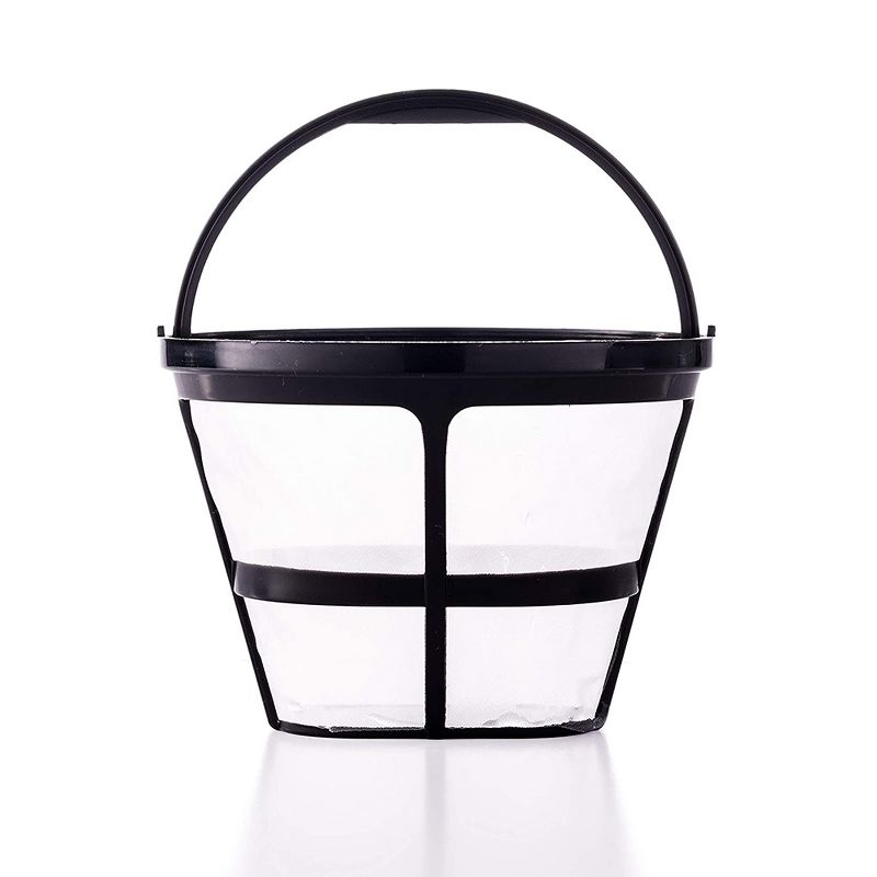 Crux 14634-SN 5 Cup Personal Sustainable Manual Drip Coffee Brew Maker Machine Pot with Reusable Filler Filter Basket and Measuring Spoon, Black