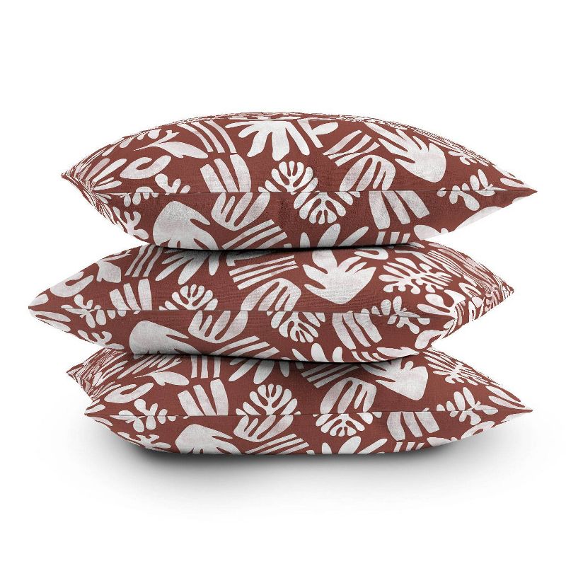 16"x16" Marta Barragan Camarasa Modern Abstract Square Throw Pillow Brown/Natural - Deny Designs