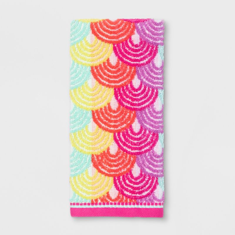 Scallop Hand Towel Pink - Pillowfort™