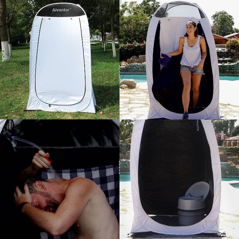 4' x 4' x 7' Pop-up Portable Outdoor Shower Tent - Alvantor