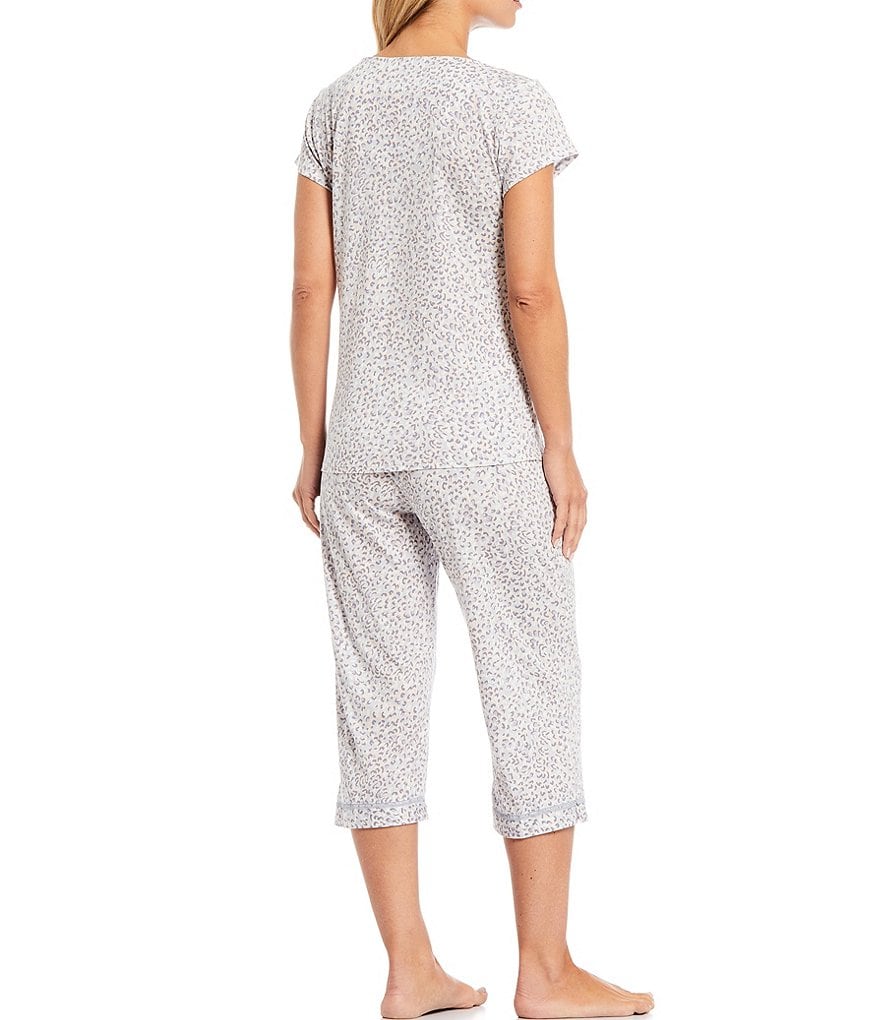 Miss Elaine Leopard Print Luxe Knit Coordinating Pajama Set