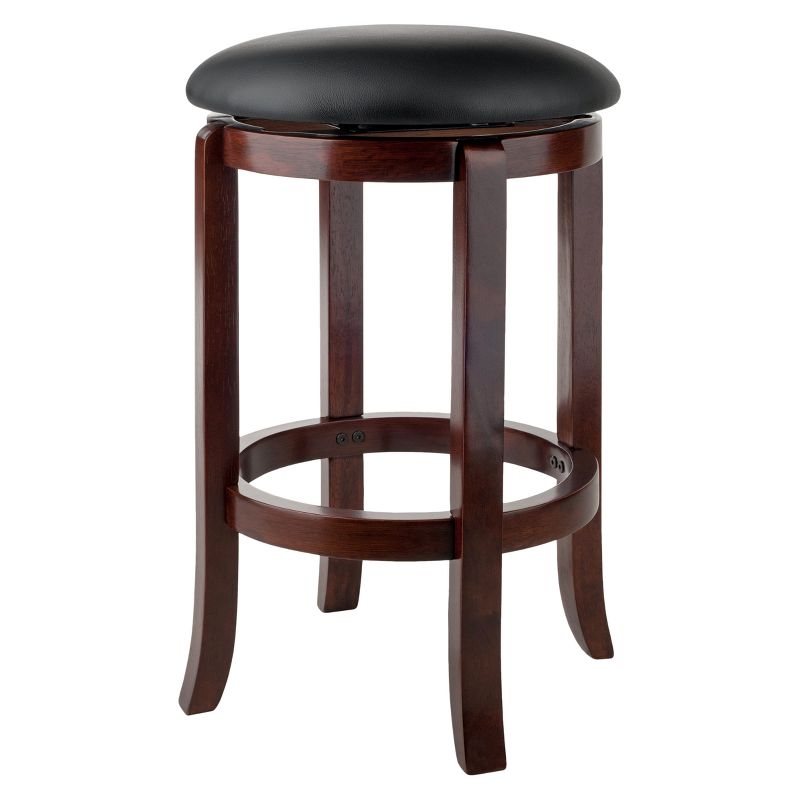 24" Walcott Swivel Counter Height Barstool Walnut - Winsome