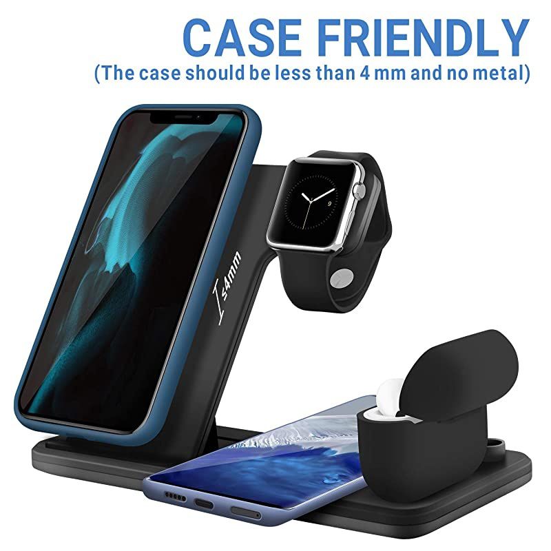 5 in 1 Wireless Charging Station for Apple Watch 6 Airpods Pro,  30W Fast Wireless Charger Stand Dock Compatible with iPhone 11 12 Pro Max SE Xr X Xs Max Mini/iWatch/Qi-Certified Phones