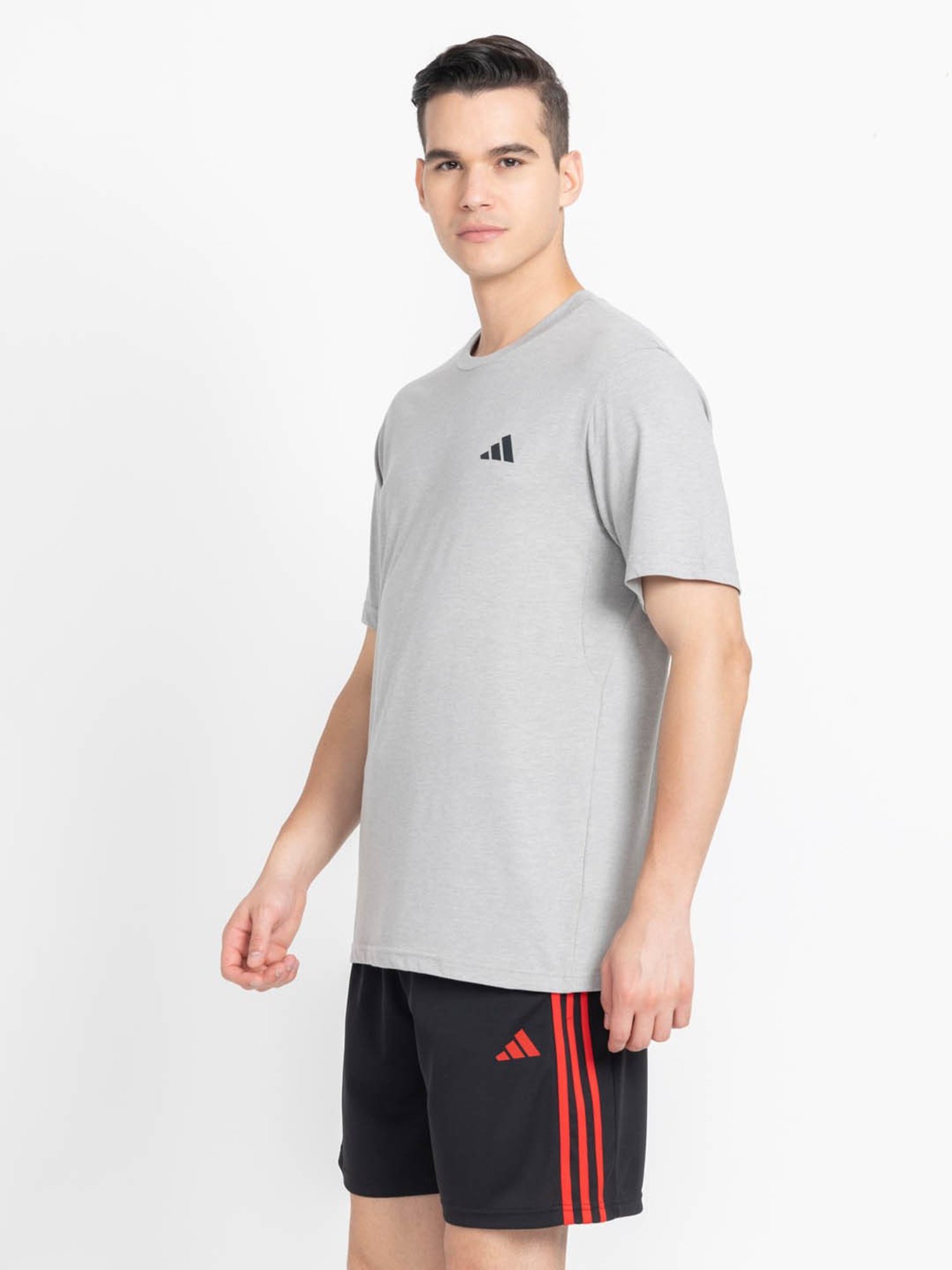 Adidas Sky Grey Regular Fit Sports T-Shirt